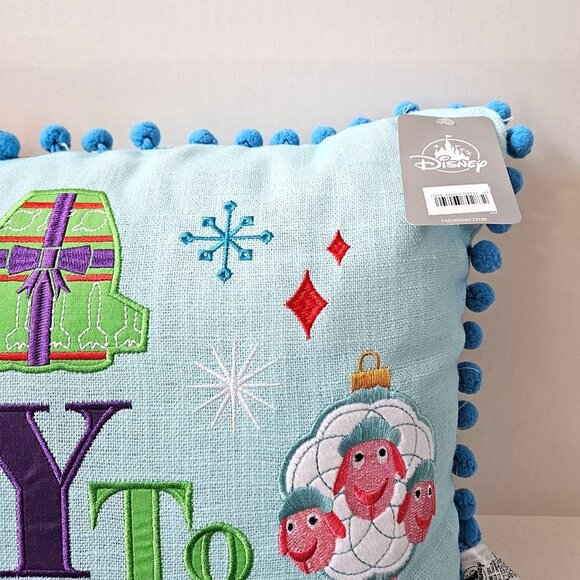 Disney Pixar Pillow Toy to the World Holiday Buzz WallE Dug Sulley 18" Sq NEW - Picture 4 of 10